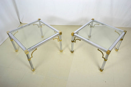 Large Majestic Regency Glass End Table | 2 Available from OffCenterModern
