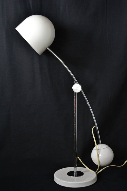 Adjustable White Chrome Desk Lamp | Sonneman from OffCenterModern