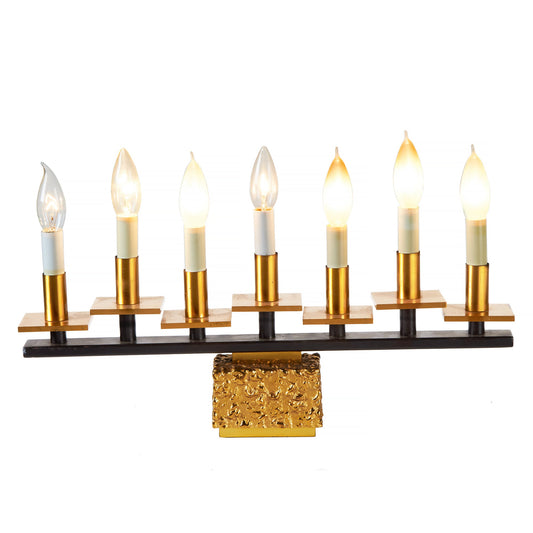 Brutalist Seven Light Candelabra Lamp Menorah | 2 Available from OffCenterModern