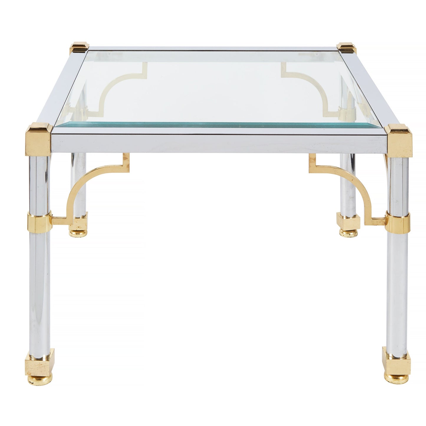 Large Majestic Regency Glass End Table | 2 Available from OffCenterModern