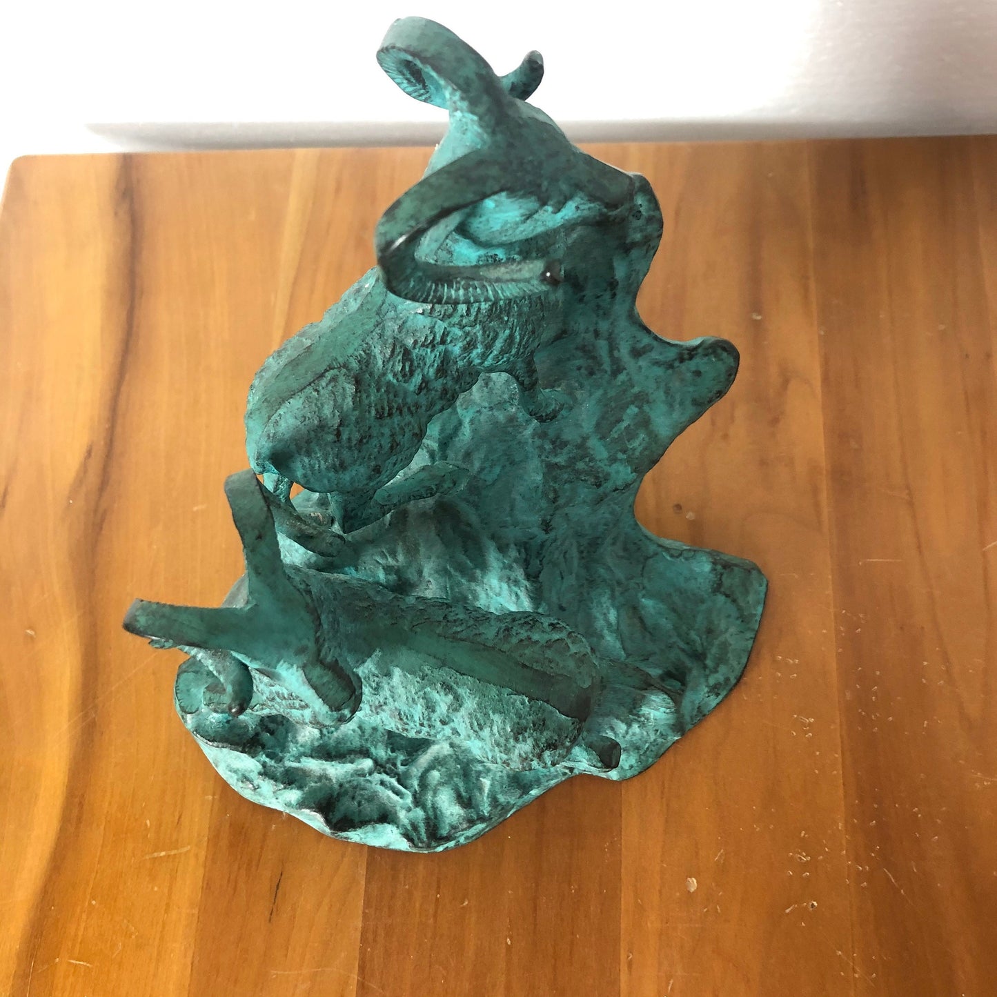 Vintage 1970s Statue Bighorn Rams from OffCenterModern