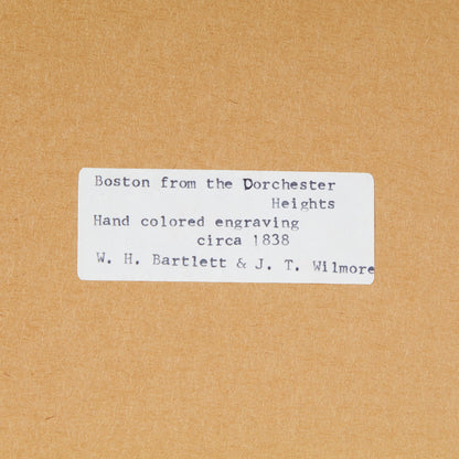 PAIR Antique 1848 Framed Prints of Boston Harbor | WH Bartlett Steel Print | from OffCenterModern