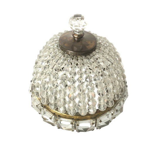 Antique Crystal Beaded Basket Shade from OffCenterModern