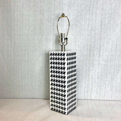 1990 Black & White Houndstooth Table Lamp from OffCenterModern