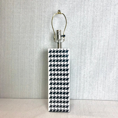 1990 Black & White Houndstooth Table Lamp from OffCenterModern
