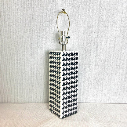 1990 Black & White Houndstooth Table Lamp from OffCenterModern