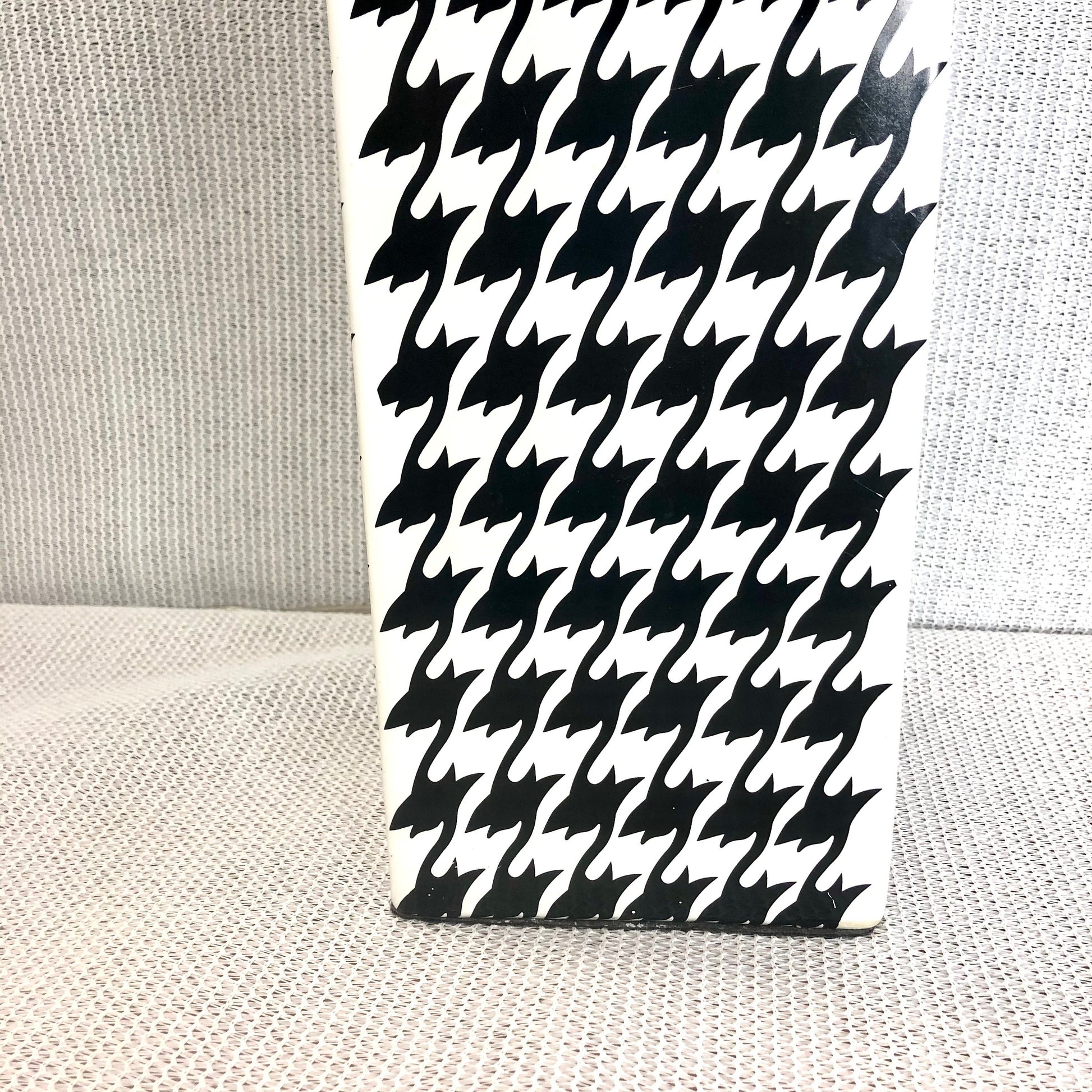 1990 Black & White Houndstooth Table Lamp from OffCenterModern