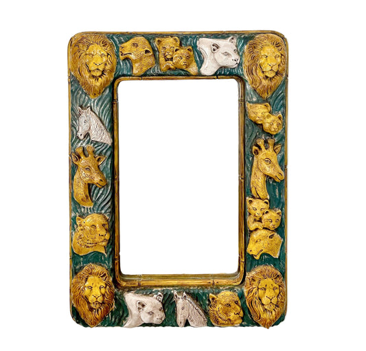 1970s Safari Animal Wall Mirror by Glenn Richardson