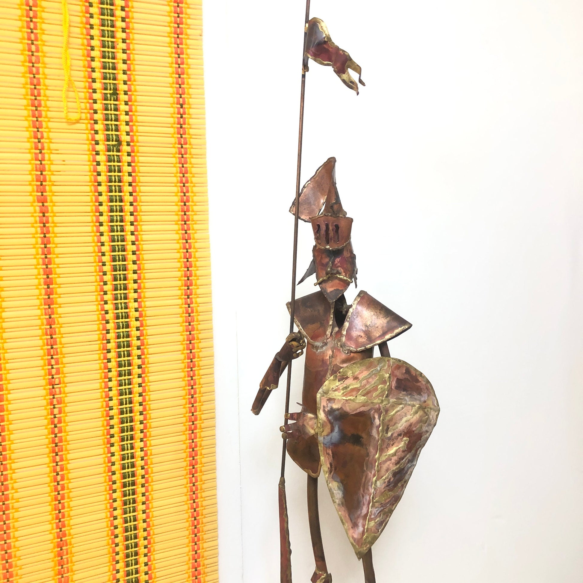 1970s Brutalist Sculpture Floor Standing Medieval Knight in Armor from OffCenterModern