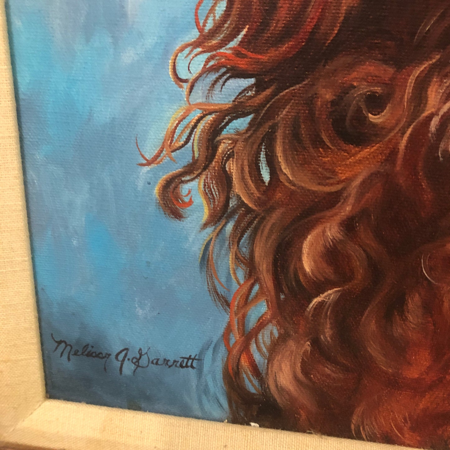 Superior Art & Objects Cool Vintage Painting of Irish Setter | A Very Good Boy from SHOPNAME]