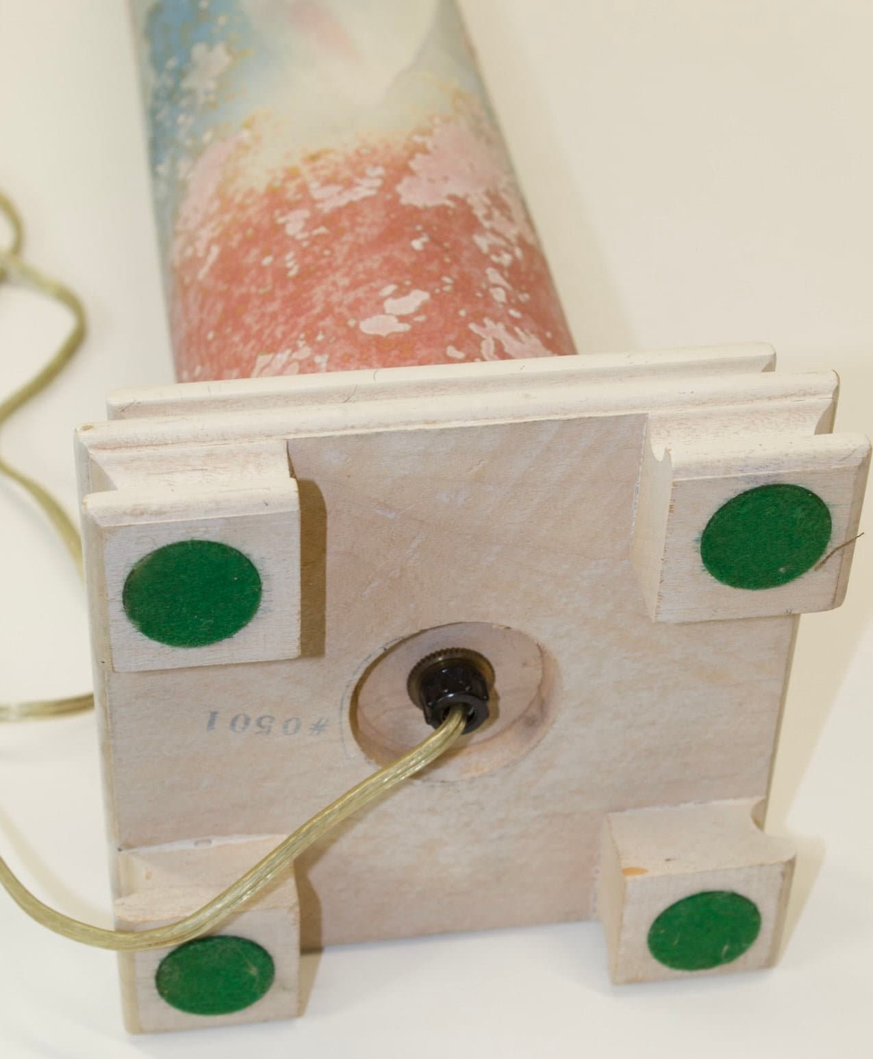 Modernist Painted Metal Cylinder Table Lamp - OffCenterModern