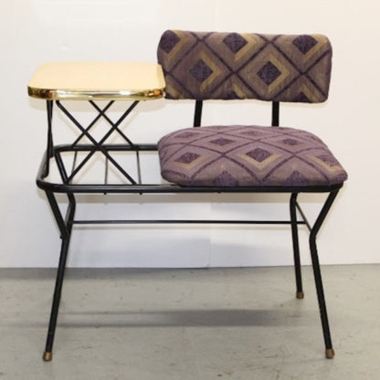 1950s Mid-Century Gossip Bench - OffCenterModern