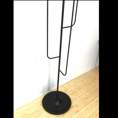 1960s Black Iron Coat Rack with Ball Hooks - OffCenterModern