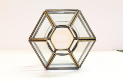 1970s Leaded Glass Replacement Chandelier Shades - OffCenterModern