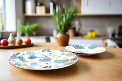 1990s Royal-Norfolk Paisley 10&quot; Dinner Plate | Set of 8 - OffCenterModern