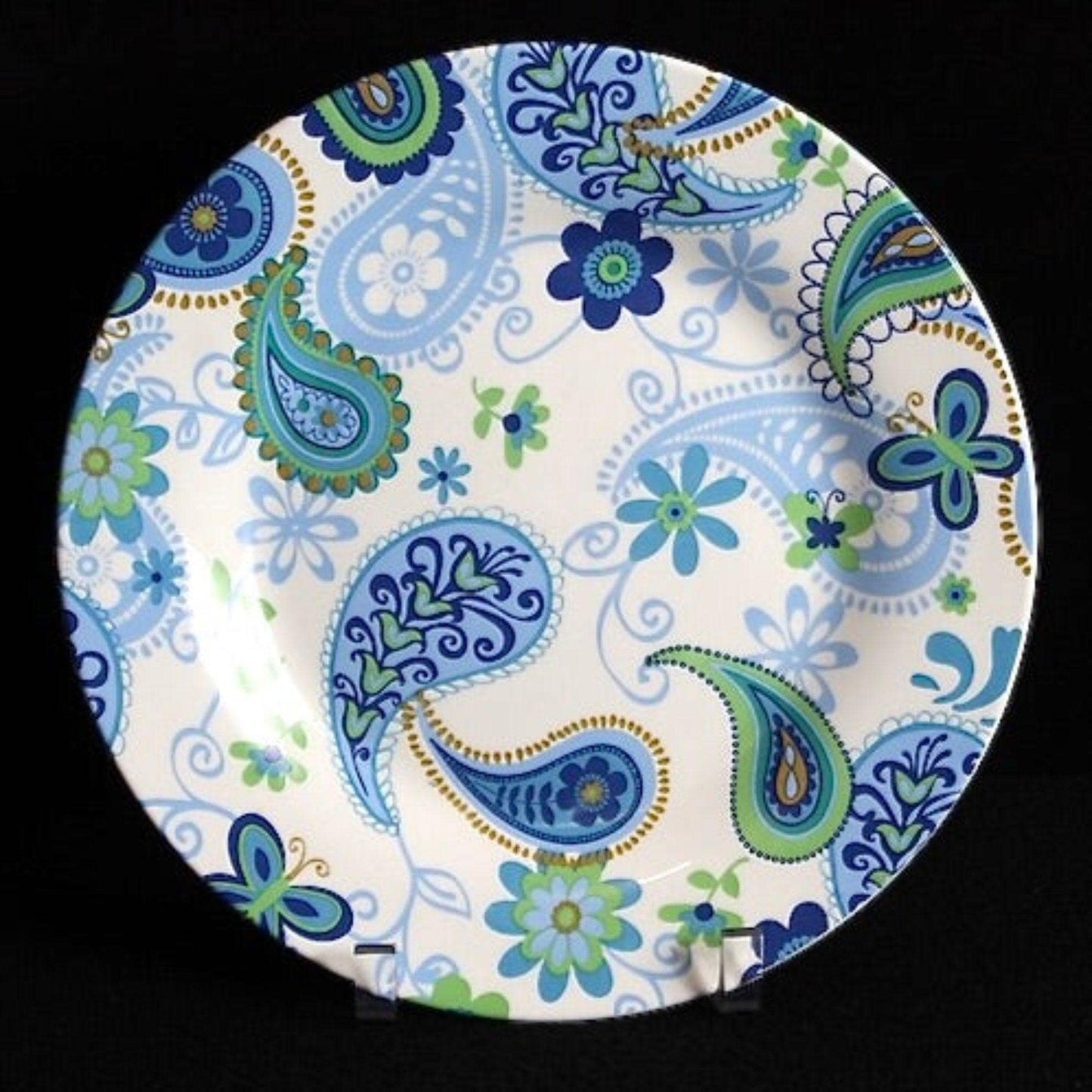 1990s Royal-Norfolk Paisley 10&quot; Dinner Plate | Set of 8 - OffCenterModern