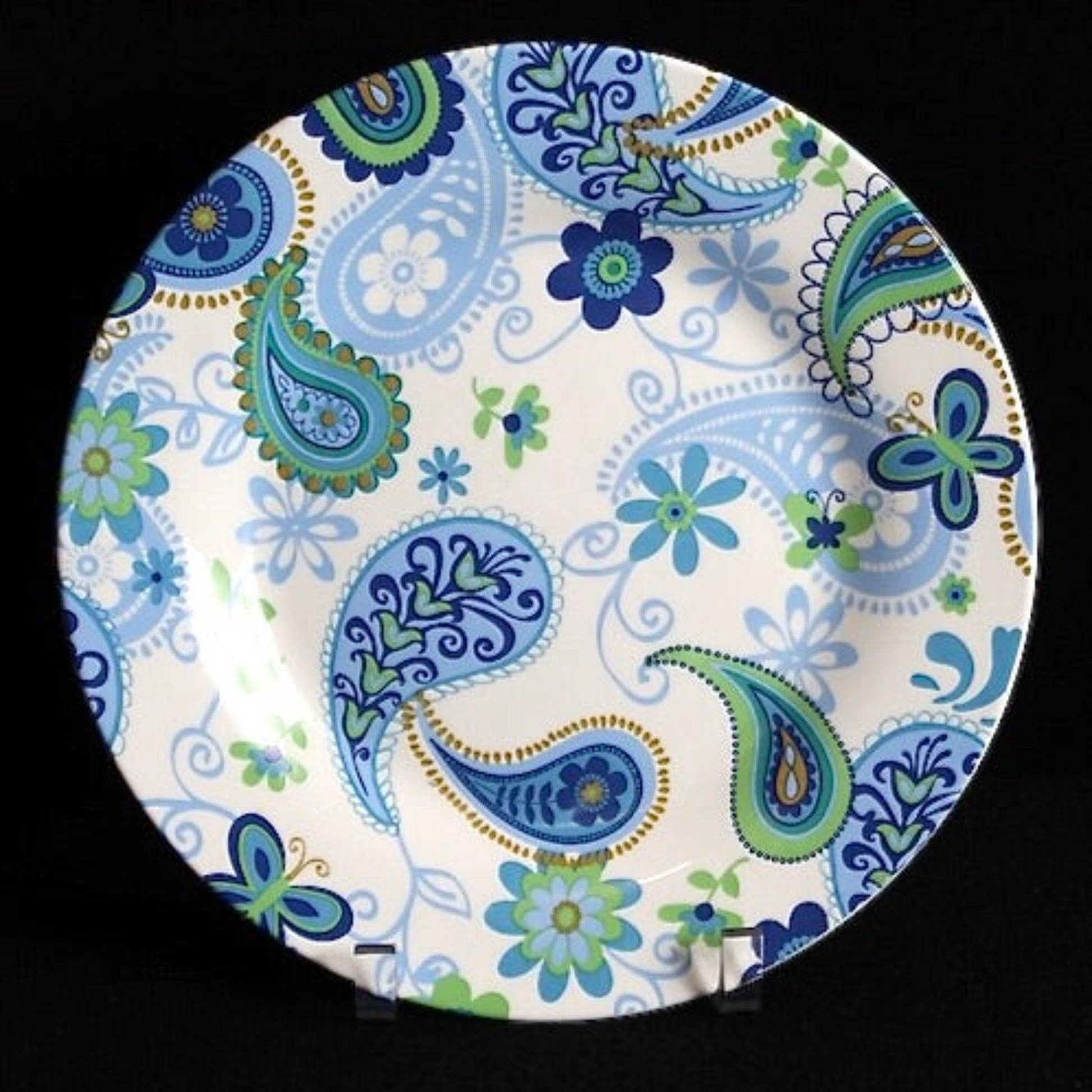 1990s Royal-Norfolk Paisley 10&quot; Dinner Plate | Set of 8 - OffCenterModern