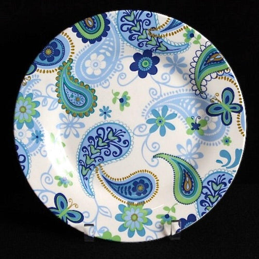 1990s Royal-Norfolk Paisley 10&quot; Dinner Plate | Set of 8 - OffCenterModern