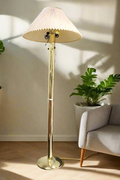 1960s Brass Tubular Floor Lamp | Clover Lamp Co from OffCenterModern