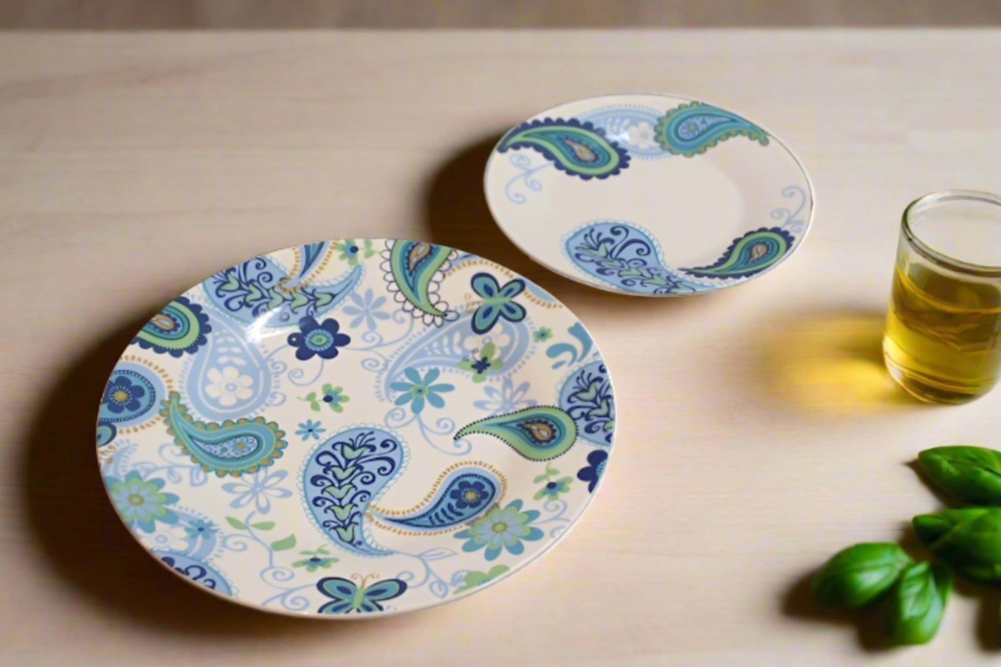 1990s Royal-Norfolk Paisley 10&quot; Dinner Plate | Set of 8 - OffCenterModern