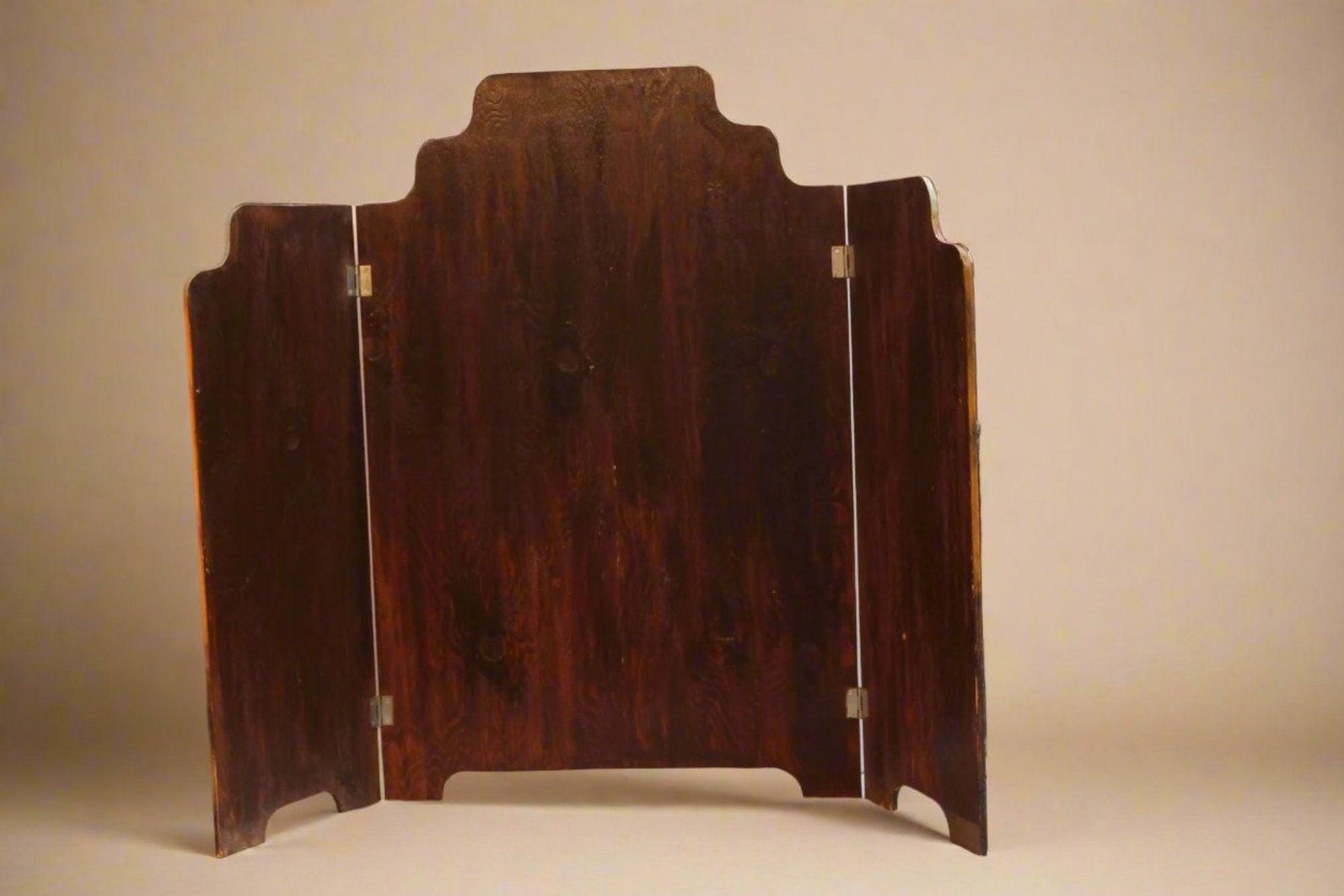 Antique Hand Painted Wood Fireplace Screen | Countryside Horse & Buggy - OffCenterModern
