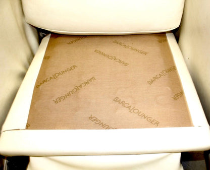 Mid-Century Modern White Leather Barcalounger - OffCenterModern