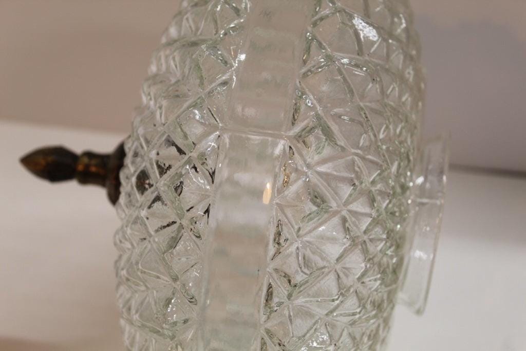 Diamond molded clear glass ceiling light shade