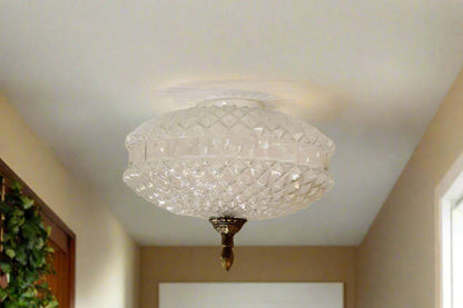 diamond molded clear glass ceiling light shade
