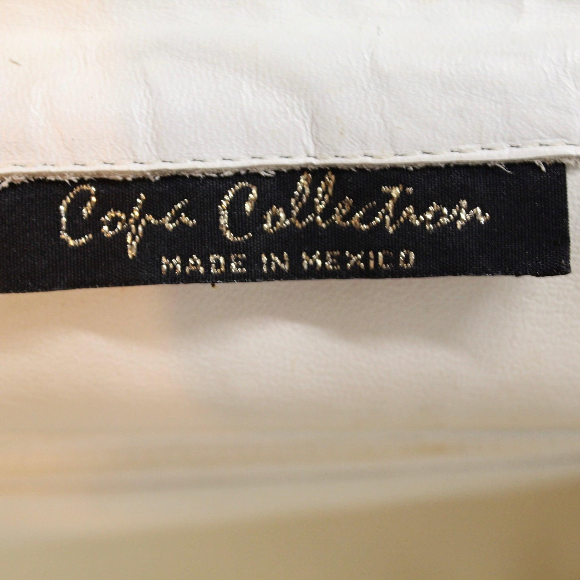 1970&#39;s Amethyst Quarts White Leather Purse | COPA Collection