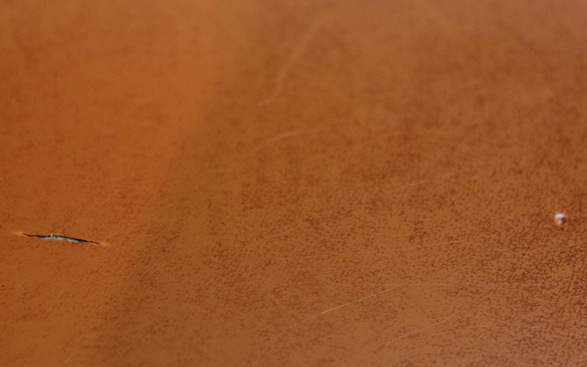 Retro Burnt Orange & Mableized Cream Vinly Hassock