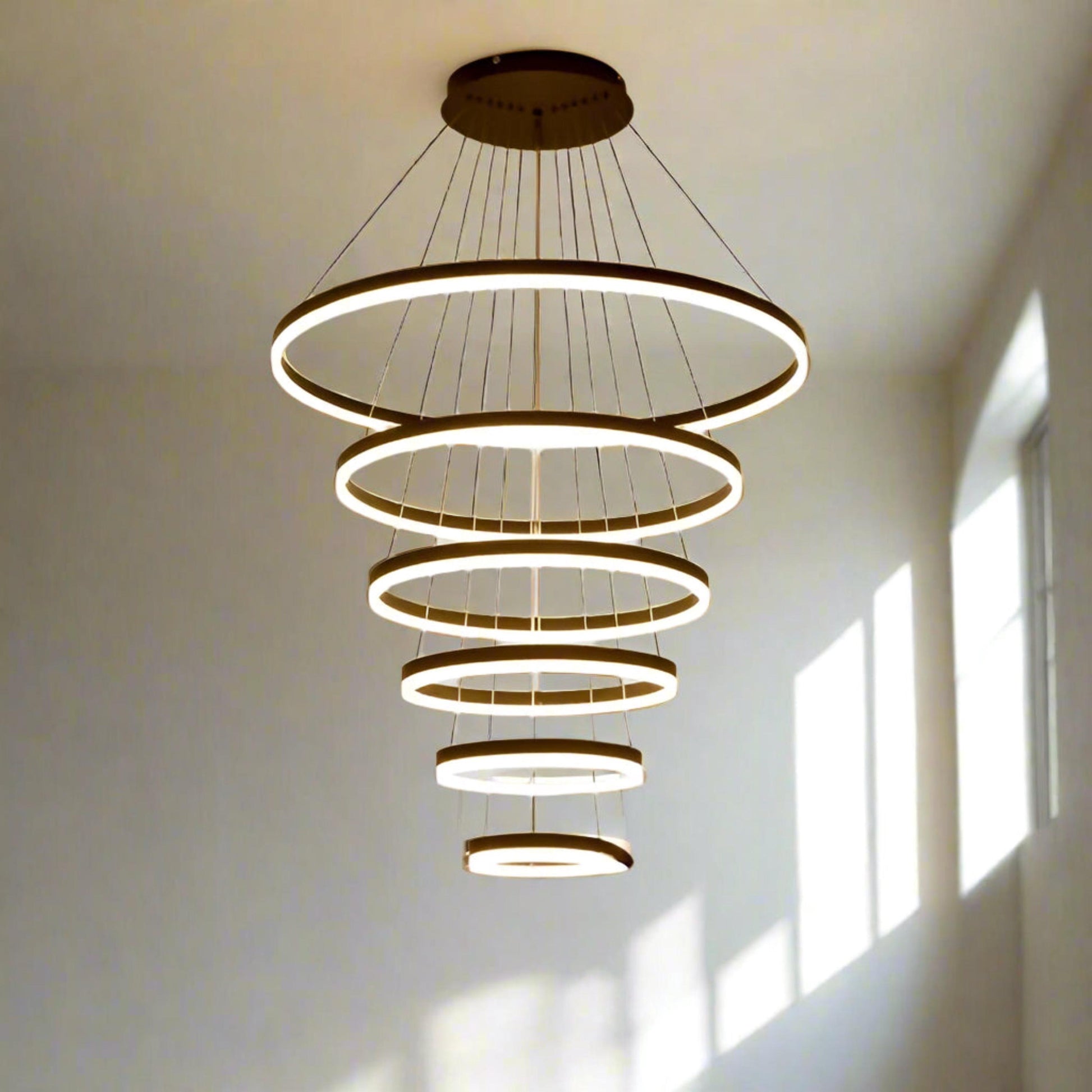 6 Ring LED Chandelier