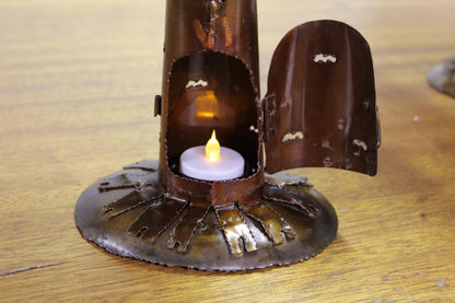 Metal Palm Tree Candle Holders