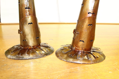 Metal Palm Tree Candle Holders