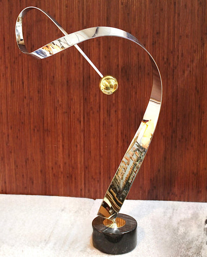 Curtis Jeré Steel & Brass Twisting Ribbon Sculpture