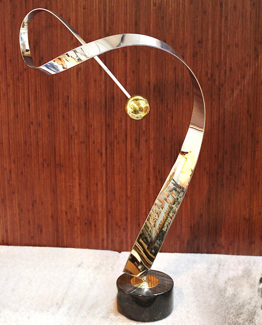 Curtis Jeré Steel & Brass Twisting Ribbon Sculpture