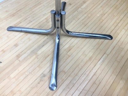 1970s Modernist Chrome Coat Rack with 8 Hooks from OffCenterModern