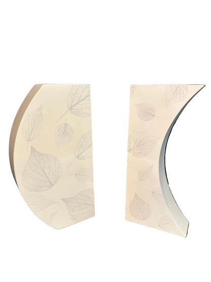 Pair Large Geometric Postmodern Vases with Leaf Design from OffCenterModern