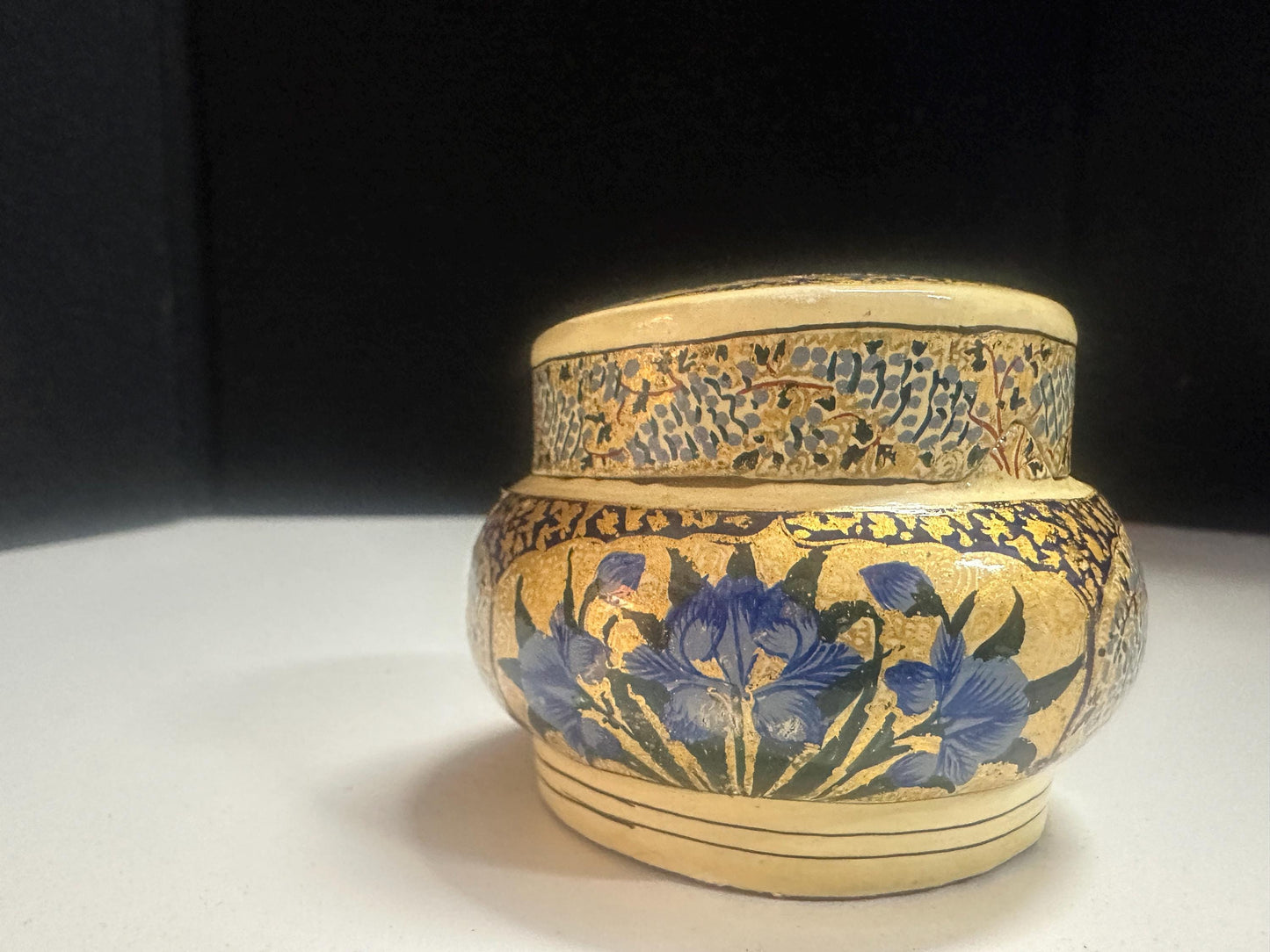 Vintage Kashmiri Papier-mache Lacquerware Decorative Trinket Box from OffCenterModern