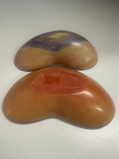 Vintage Soapstone Trinket Jewelry Box from OffCenterModern