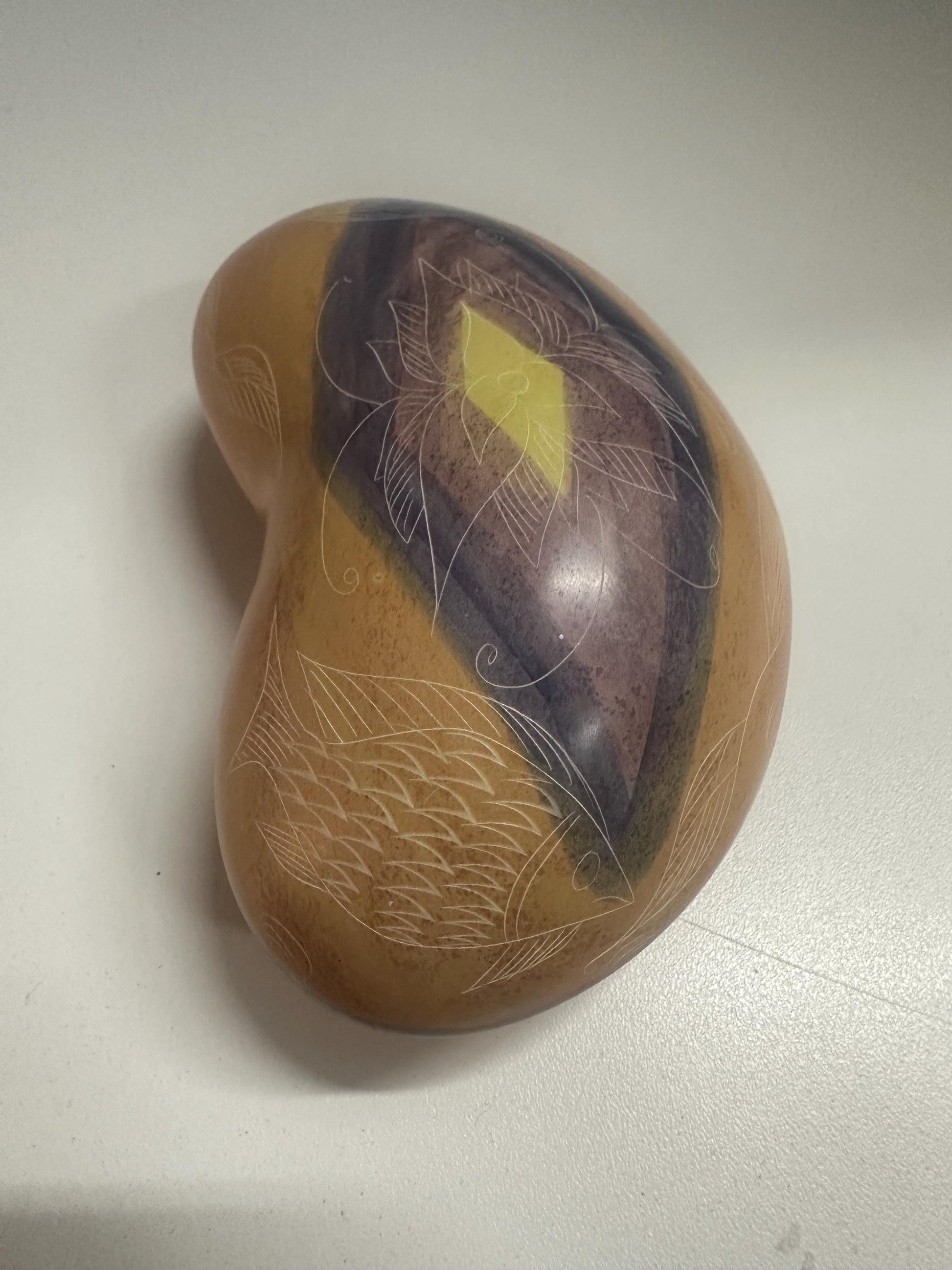 Vintage Soapstone Trinket Jewelry Box from OffCenterModern
