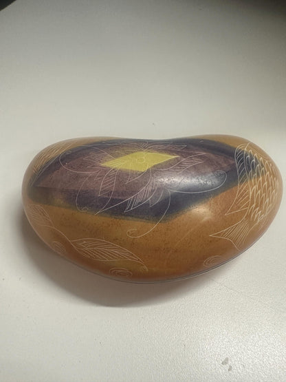 Vintage Soapstone Trinket Jewelry Box from OffCenterModern