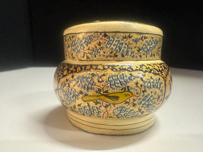 Vintage Kashmiri Papier-mache Lacquerware Decorative Trinket Box from OffCenterModern