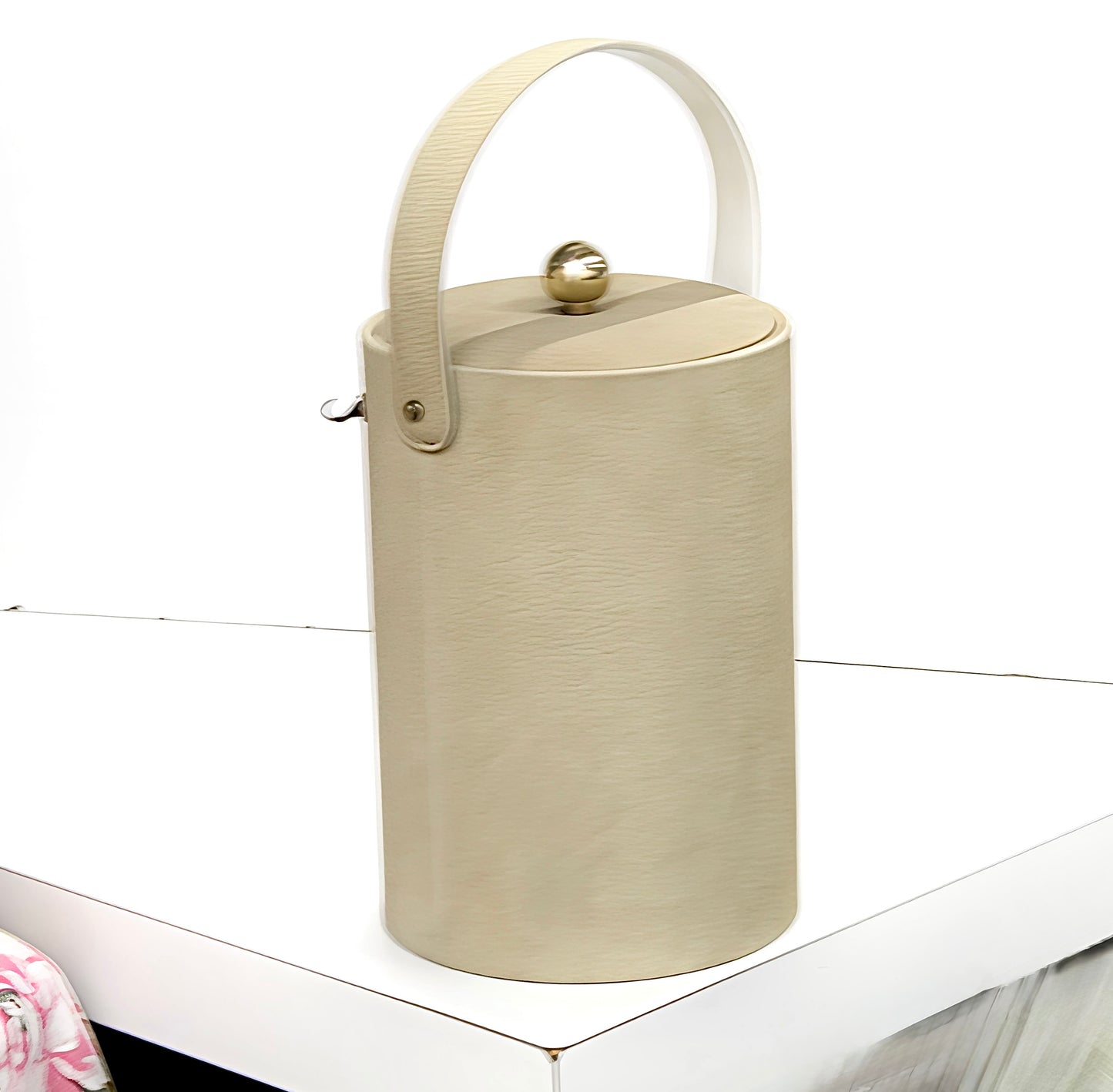 1970s Suede Ice Bucket | Georges Briard