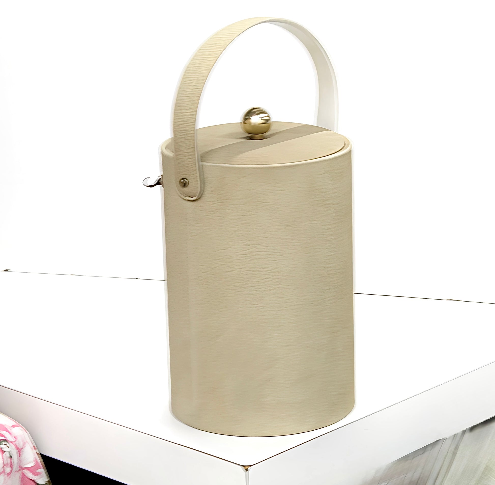 1970s Suede Ice Bucket | Georges Briard