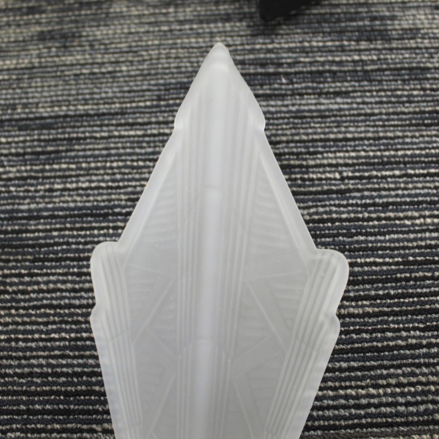 Polished Brass Art Deco Wall Sconce with Frosted Glass Shade