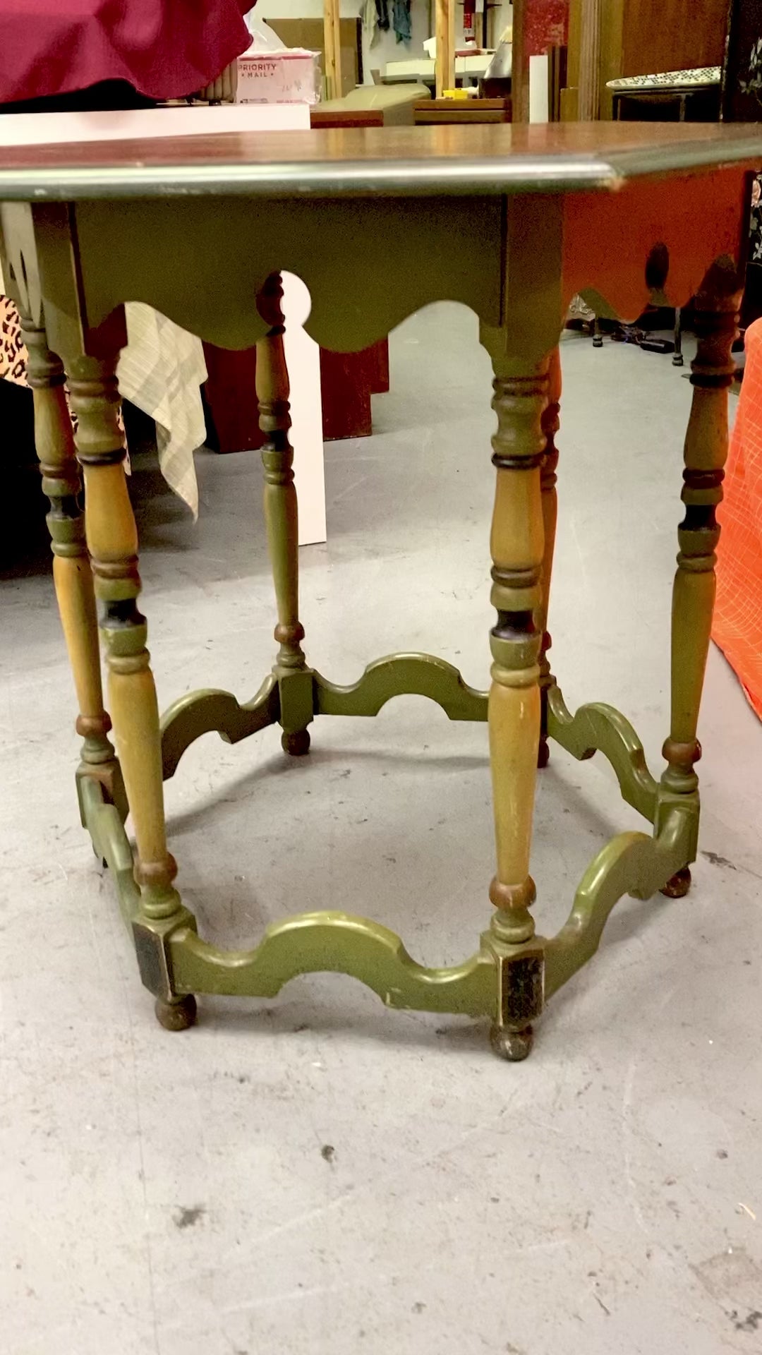 Mahogany and Walnut Aesthetics Movement Lamp Table - by St. Johns Tables