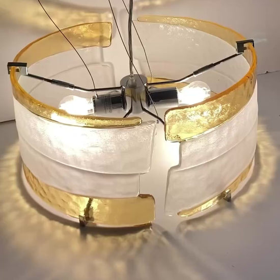 Large Primaluce Venezia Murano Fused Glass Pendant Light