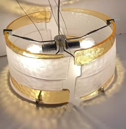 Large Primaluce Venezia Murano Fused Glass Pendant Light