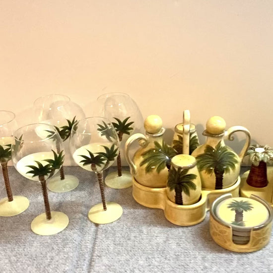 Bellagio Tabletop Set | Palm Tree Design