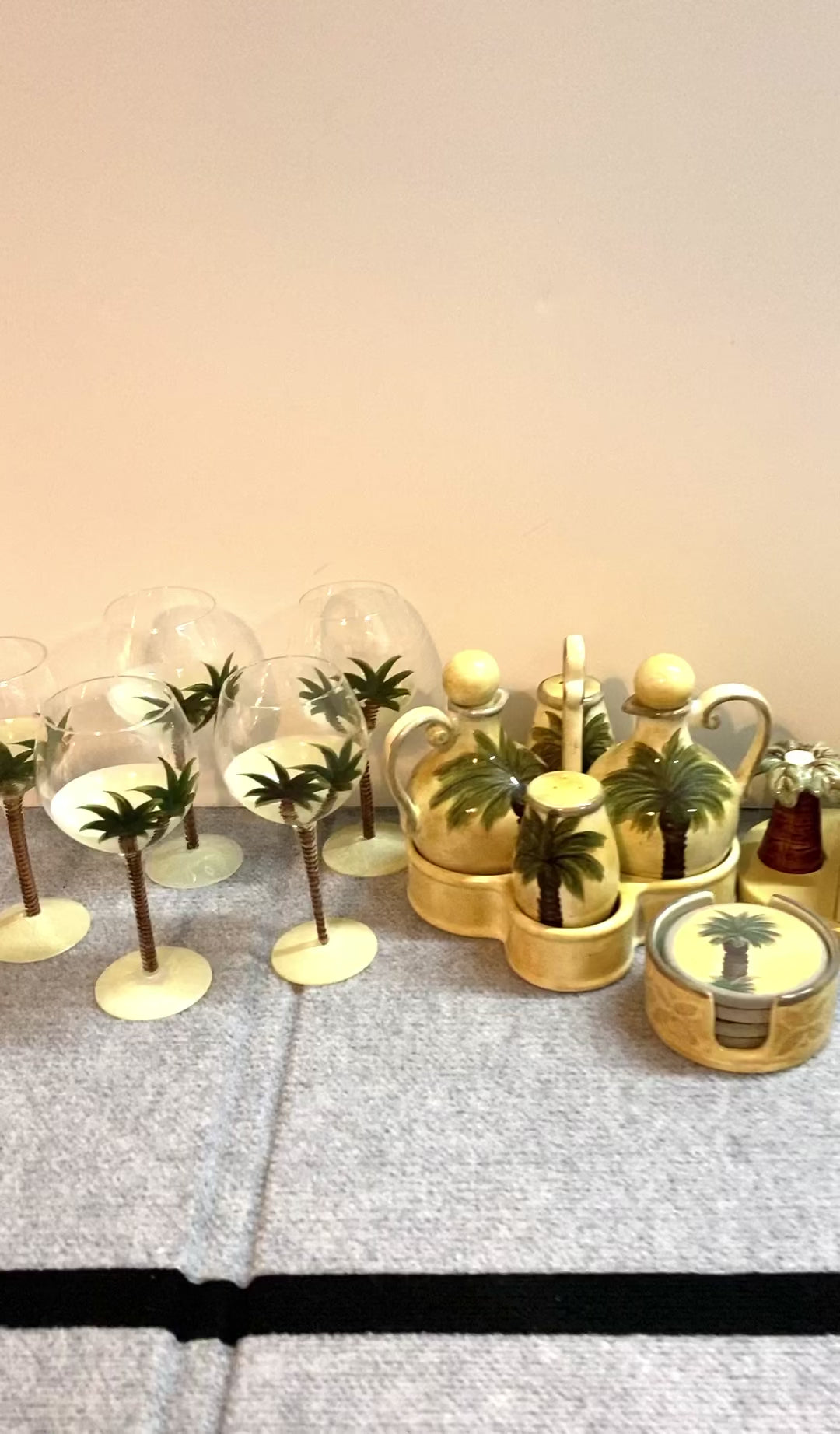 Bellagio Tabletop Set | Palm Tree Design